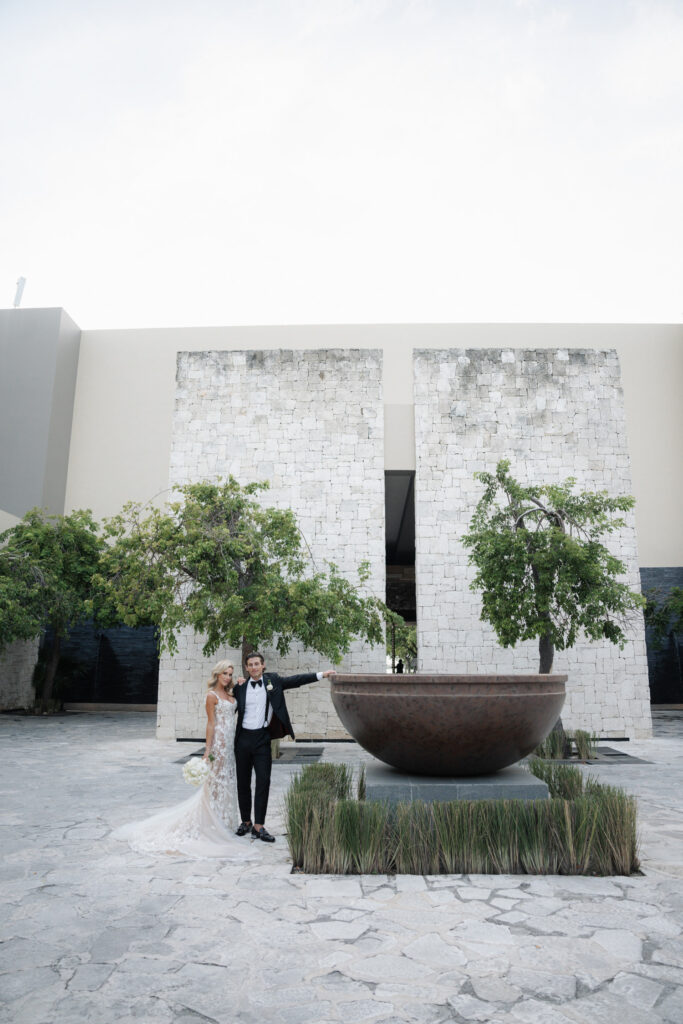 Editorial Wedding Photography: The Trend for Stylish Wedding Photos 29 Newlywed couple portrait at Mexico Wedding in Nizuc Resort & Spa Cancun