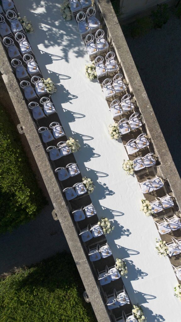 Villa Bettoni Freie Trauung Gardasee Hochzeit Ceremony Drohnenbild